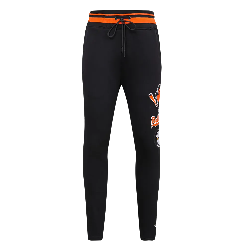 MLB BALTIMORE ORIOLES RETRO CLASSIC MEN'S SWEATPANT (BLACK/ORANGE)