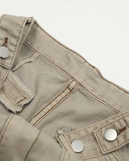 Multi-Pocket Cargo Mid-Length Pants