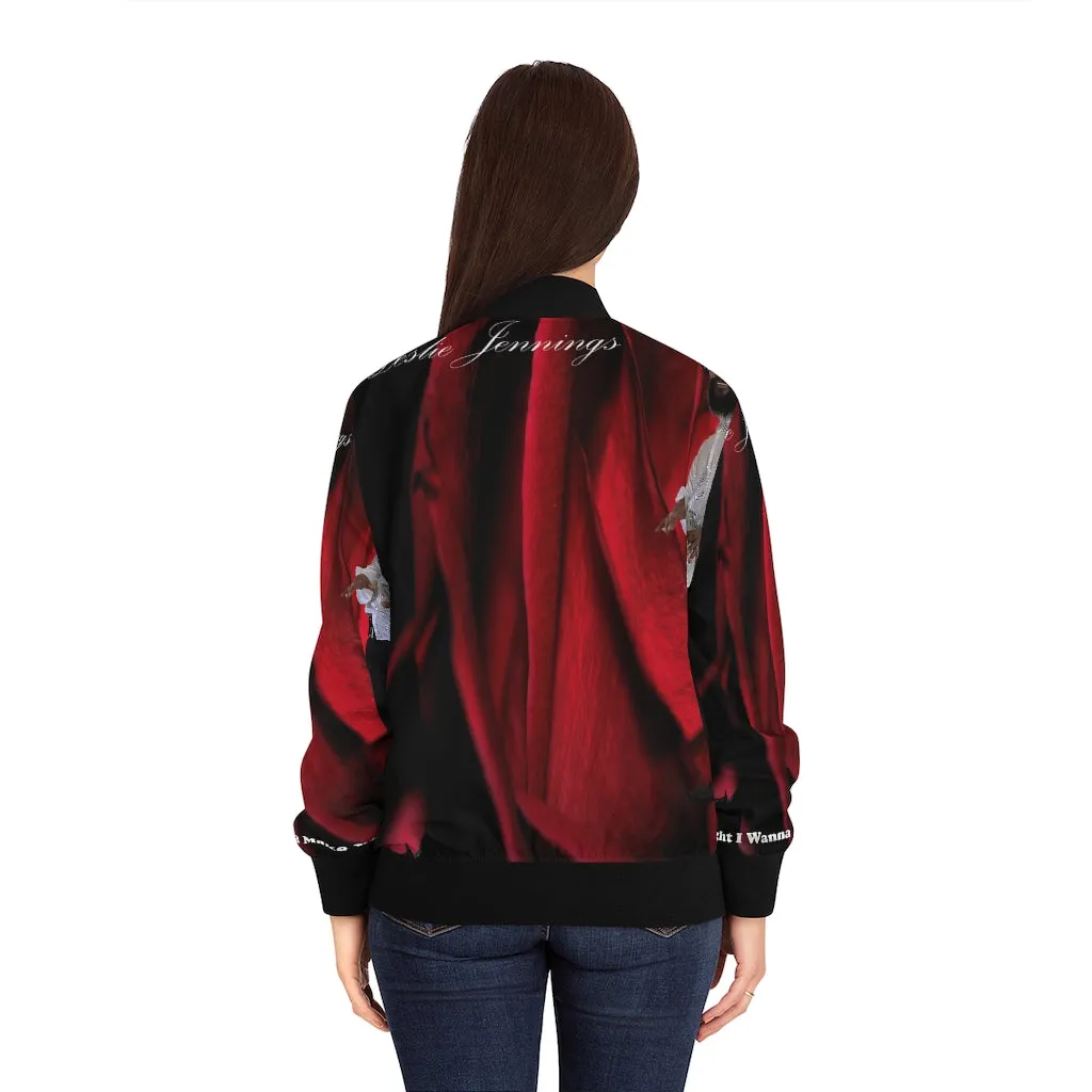 M.U.S.I.C. World HQ  Album Cover Series Women's Bomber Jacket (AOP)