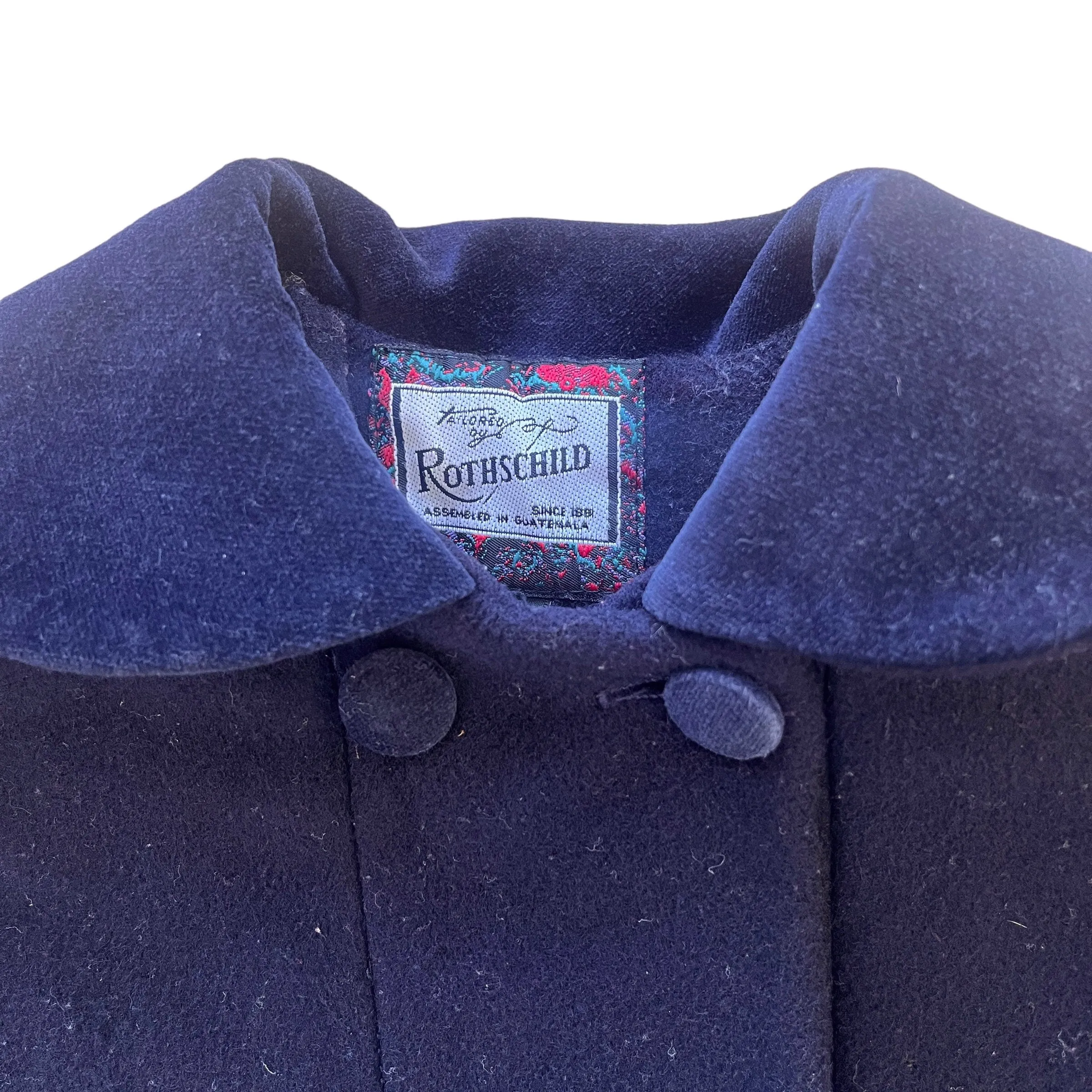 Navy ROTSCHILD Wool Coat  4-5Y