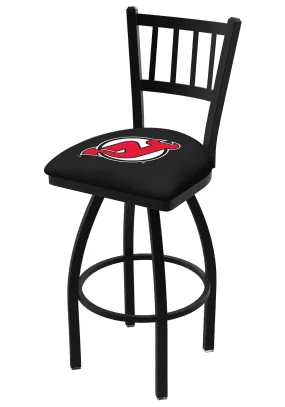 New Jersey Devils HBS Red "Jail" Back High Top Swivel Bar Stool Seat Chair