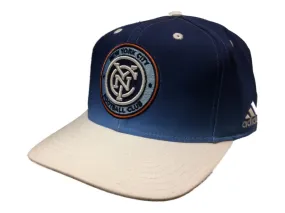 New York City FC Adidas Blue Gradient Adj. Structured Snapback Flat Bill Hat