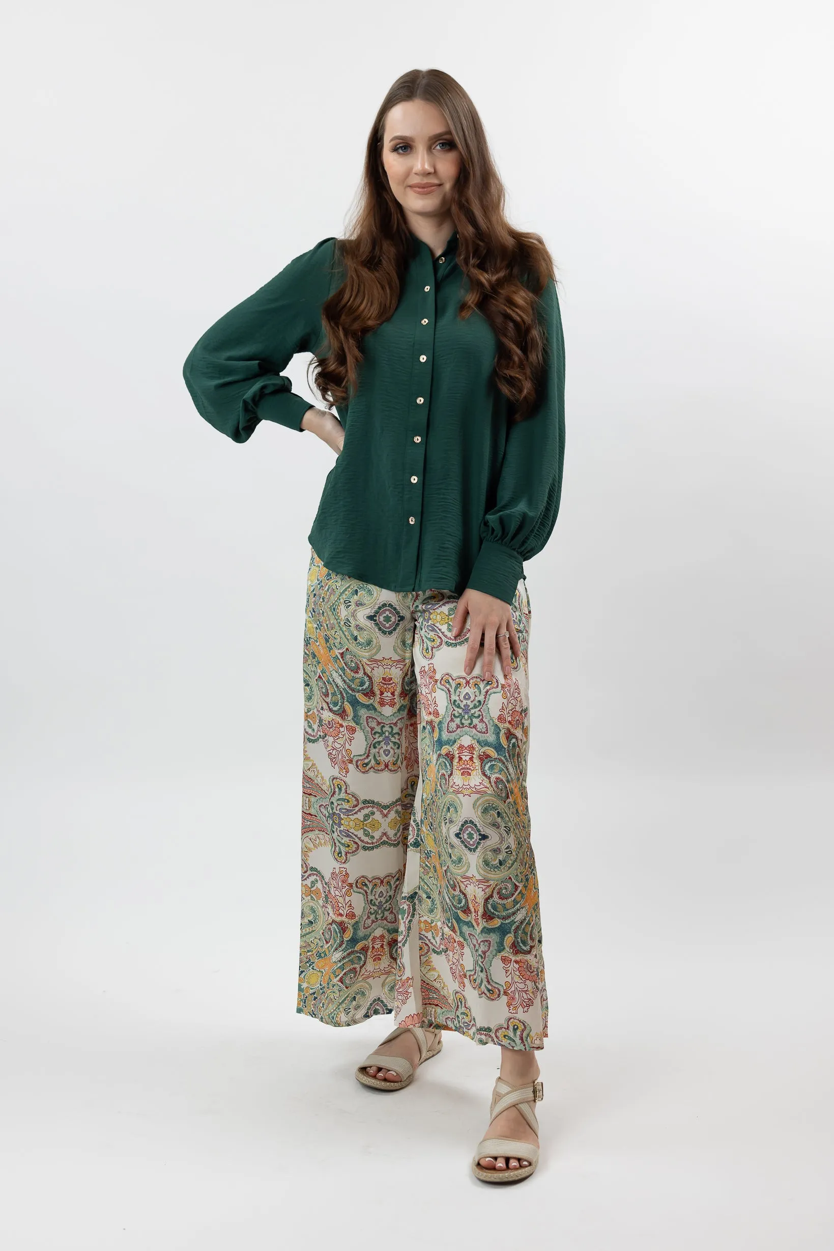 Paisley Wide Leg Pants