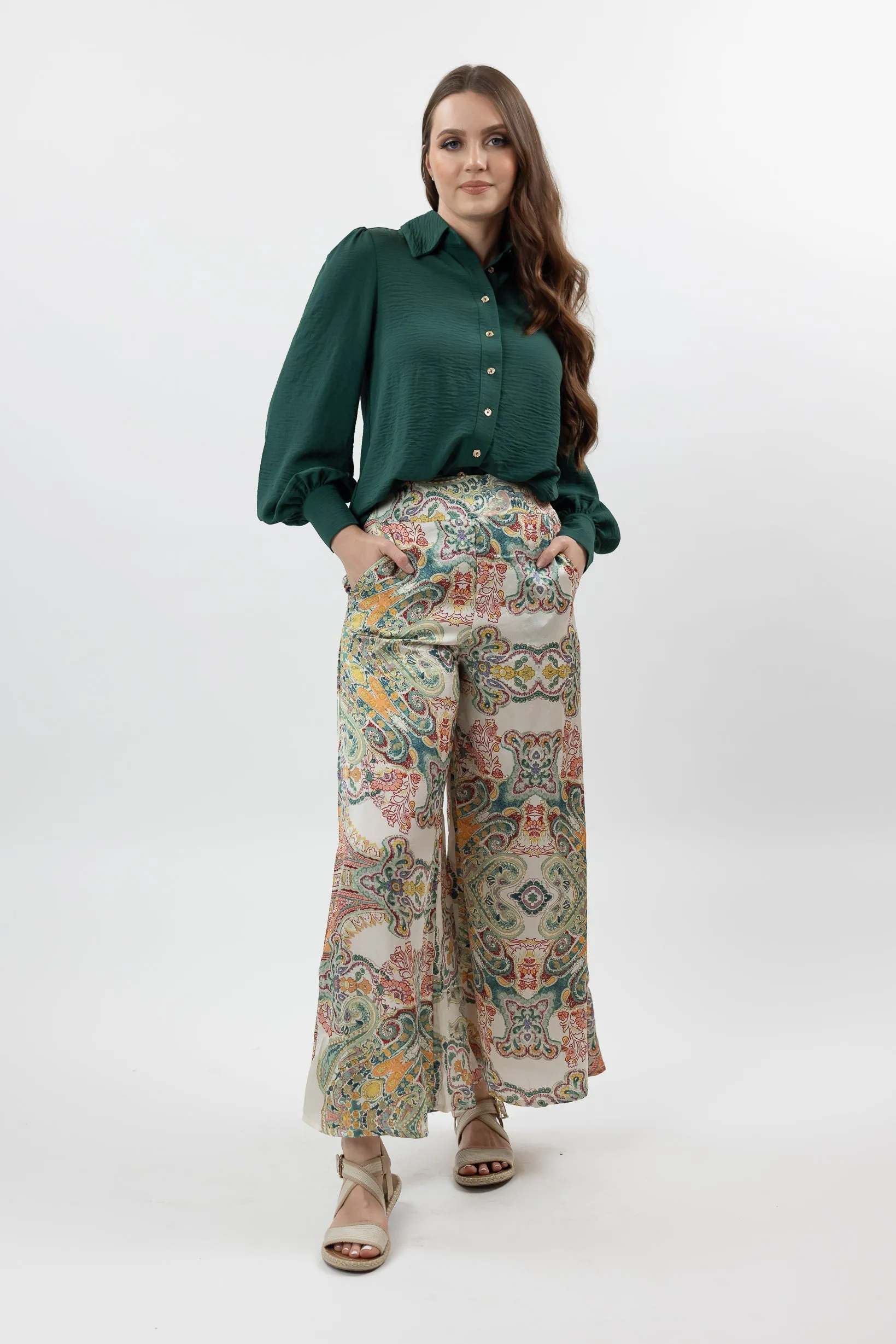 Paisley Wide Leg Pants