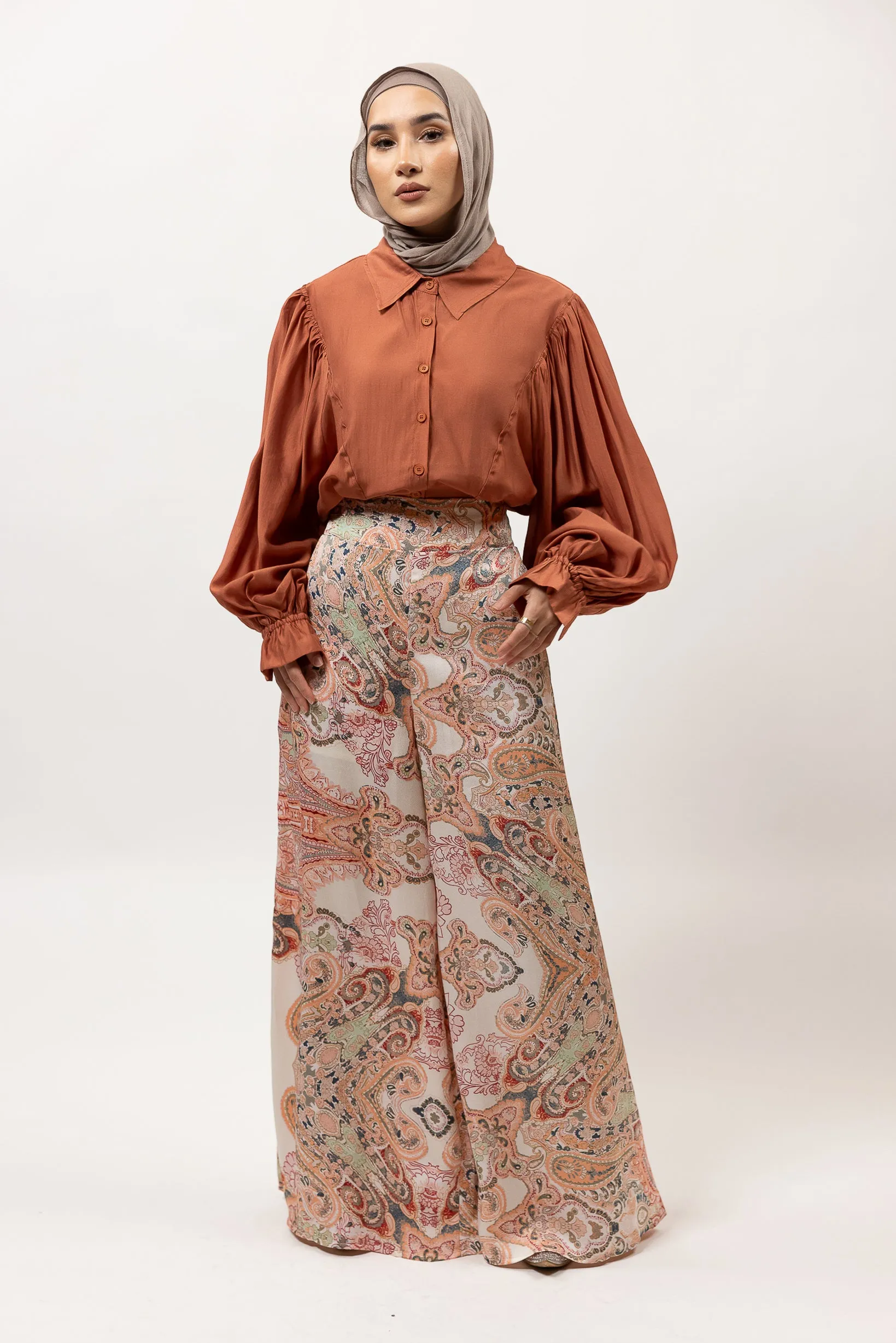 Paisley Wide Leg Pants