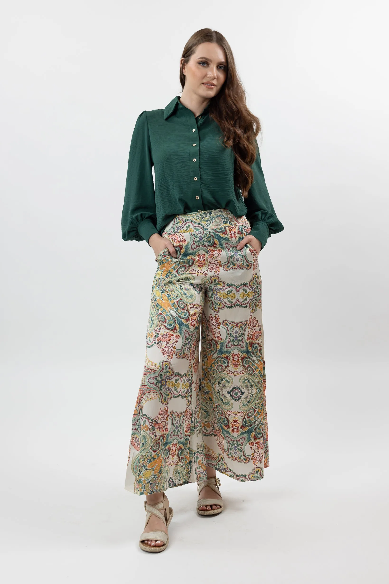 Paisley Wide Leg Pants