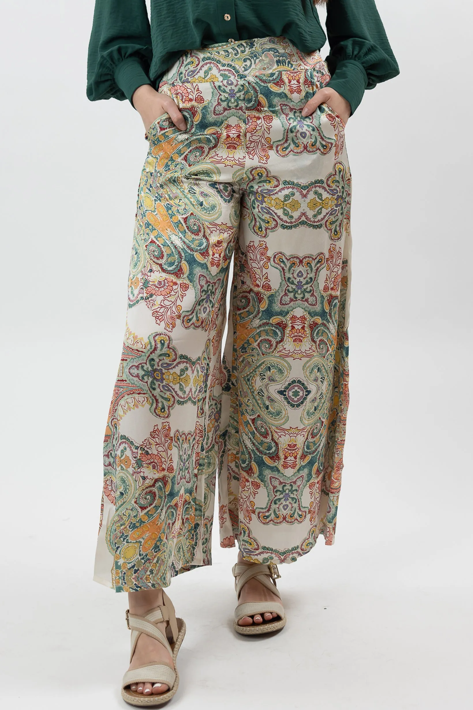 Paisley Wide Leg Pants