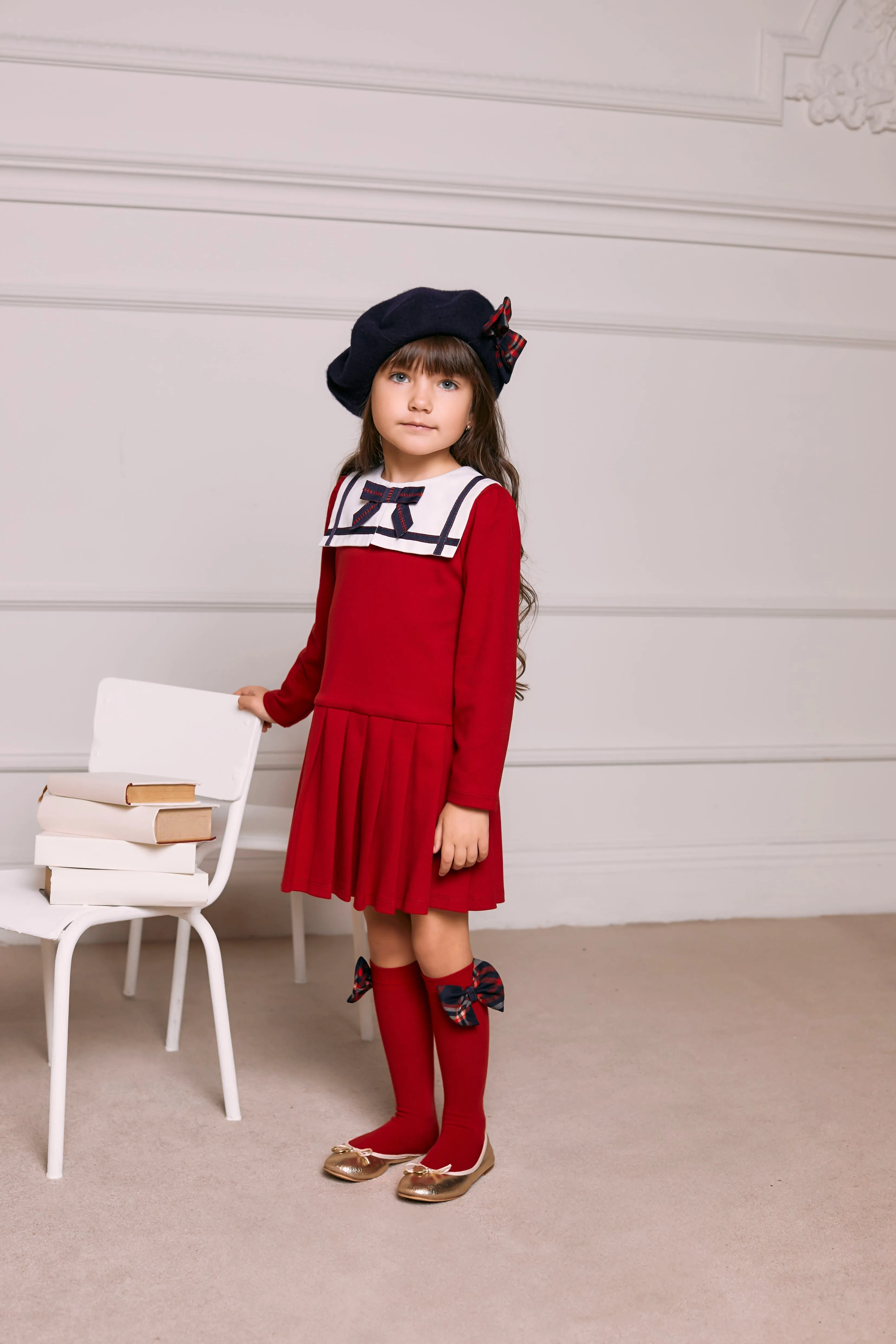 Patachou Baby Girls Sailor Dress in Red