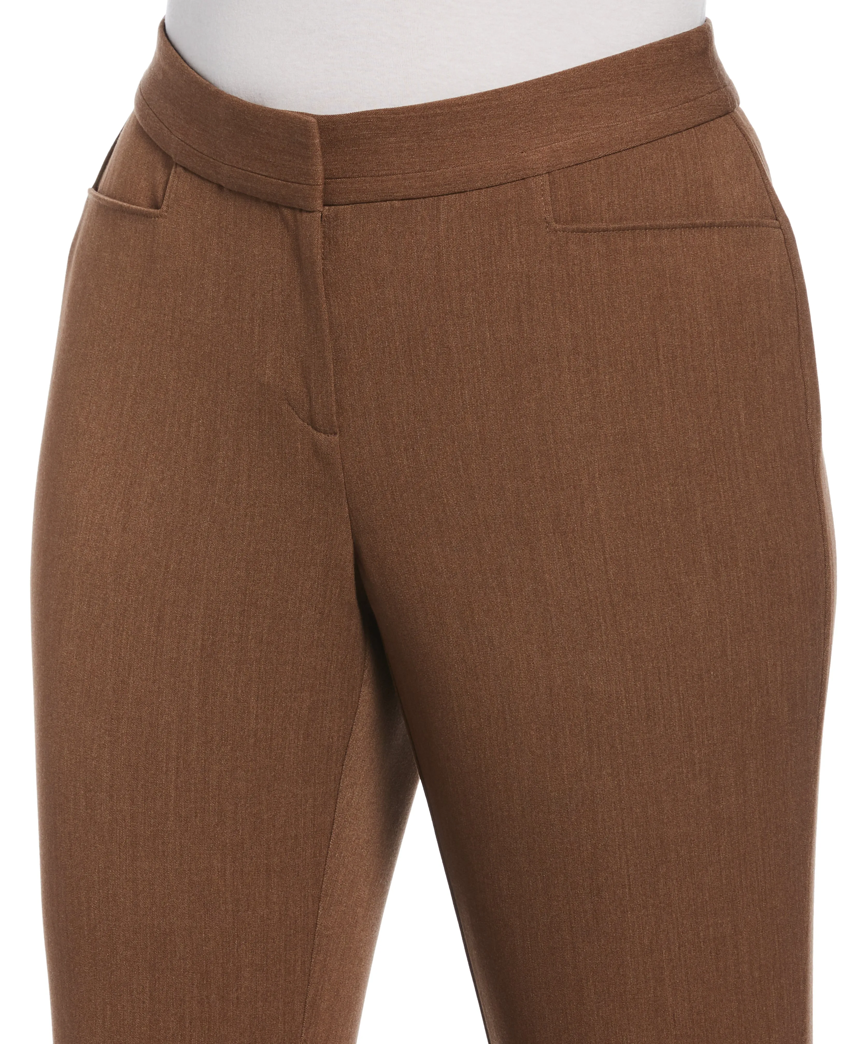 Petite Gabardine Straight Leg Pant - Curvy Fit