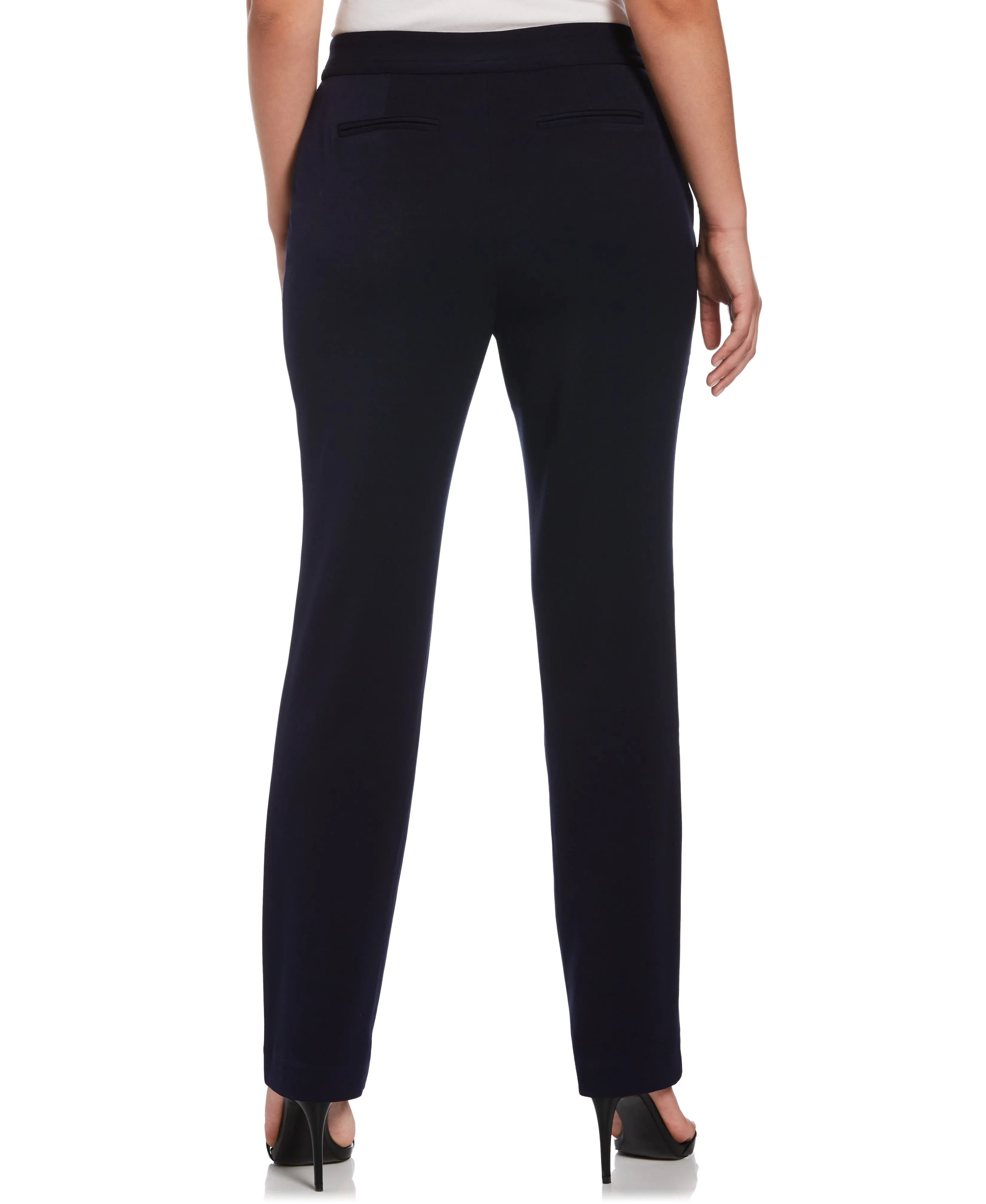 Petite Gabardine Straight Leg Pant - Curvy Fit