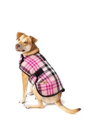 Pink Plaid Blanket Coat