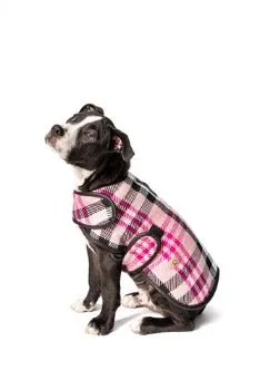 Pink Plaid Blanket Coat