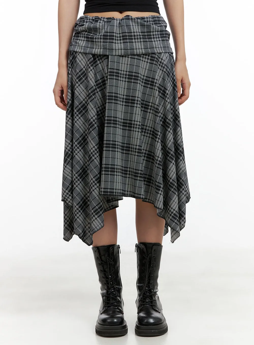 Plaid Chic Midi Skirt CL418