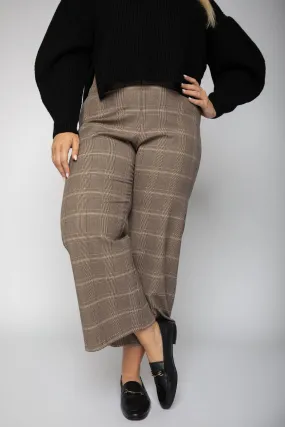 PLAID CROPPED PANTS