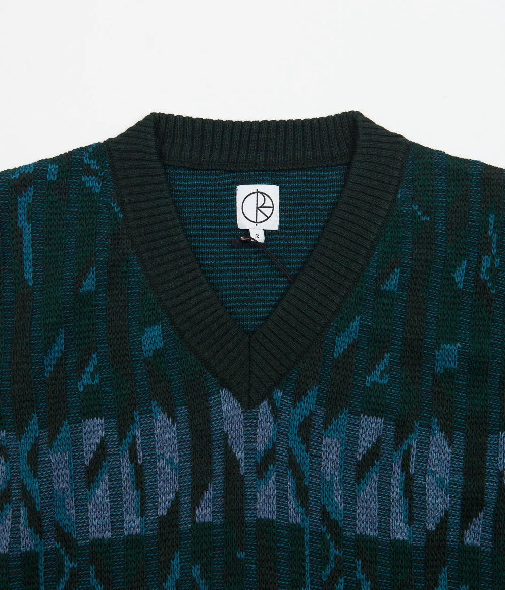 Polar Paul Knit Vest - Dark Green