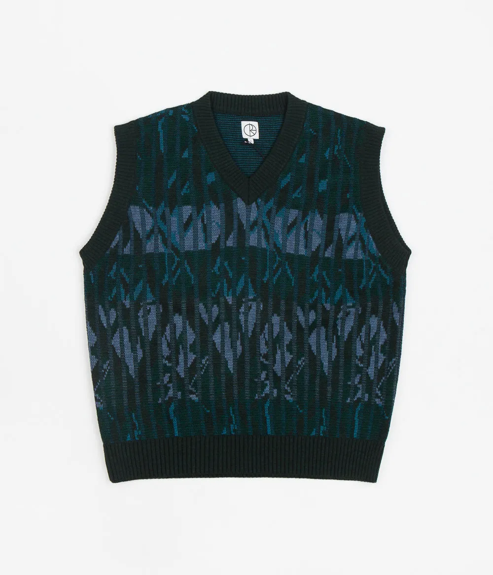 Polar Paul Knit Vest - Dark Green