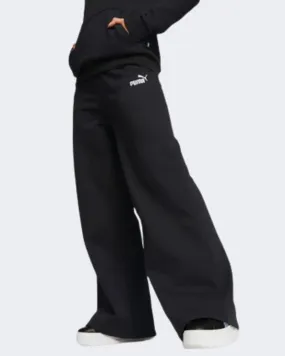 Puma Essentials  Embroidery Wide Women Lifestyle Pant Black 670006-01