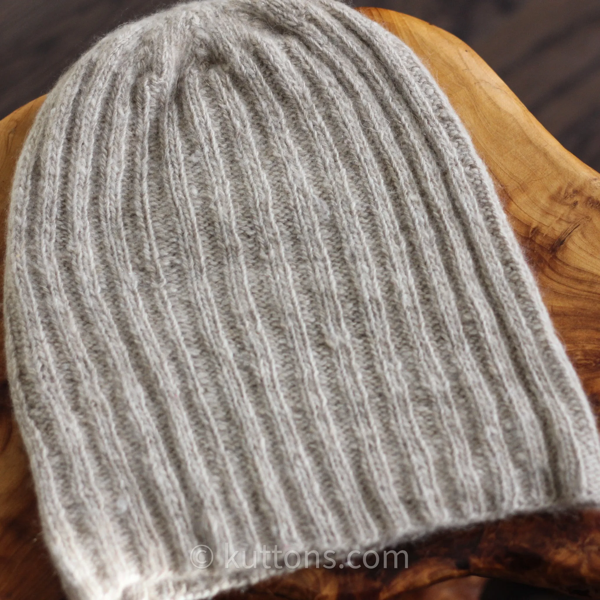 Pure Pashmina Cashmere Beanie - Handspun & Handknit Hat from Ladakh Himalayas | Light Brown