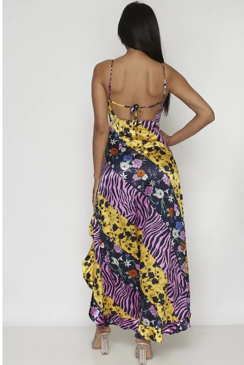 Purple Floral Maxi Sundress