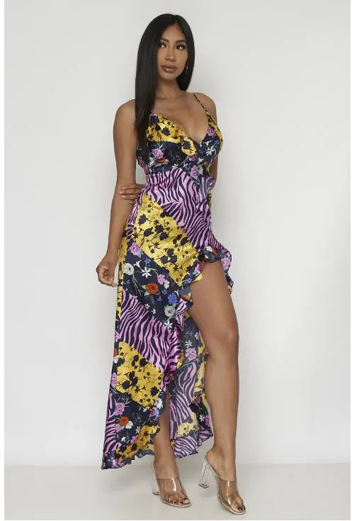 Purple Floral Maxi Sundress