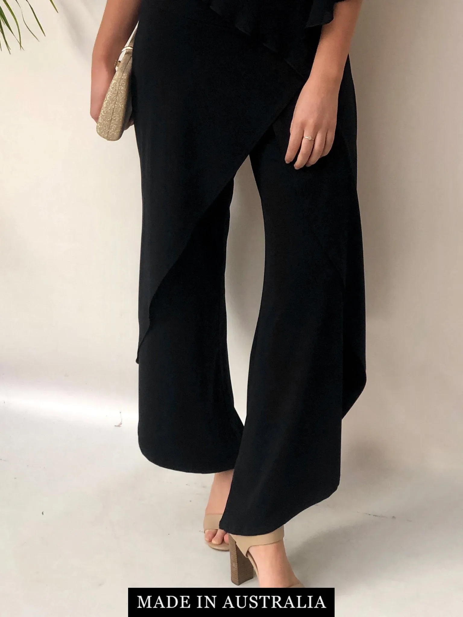 Pyrmont Black Layered Pants