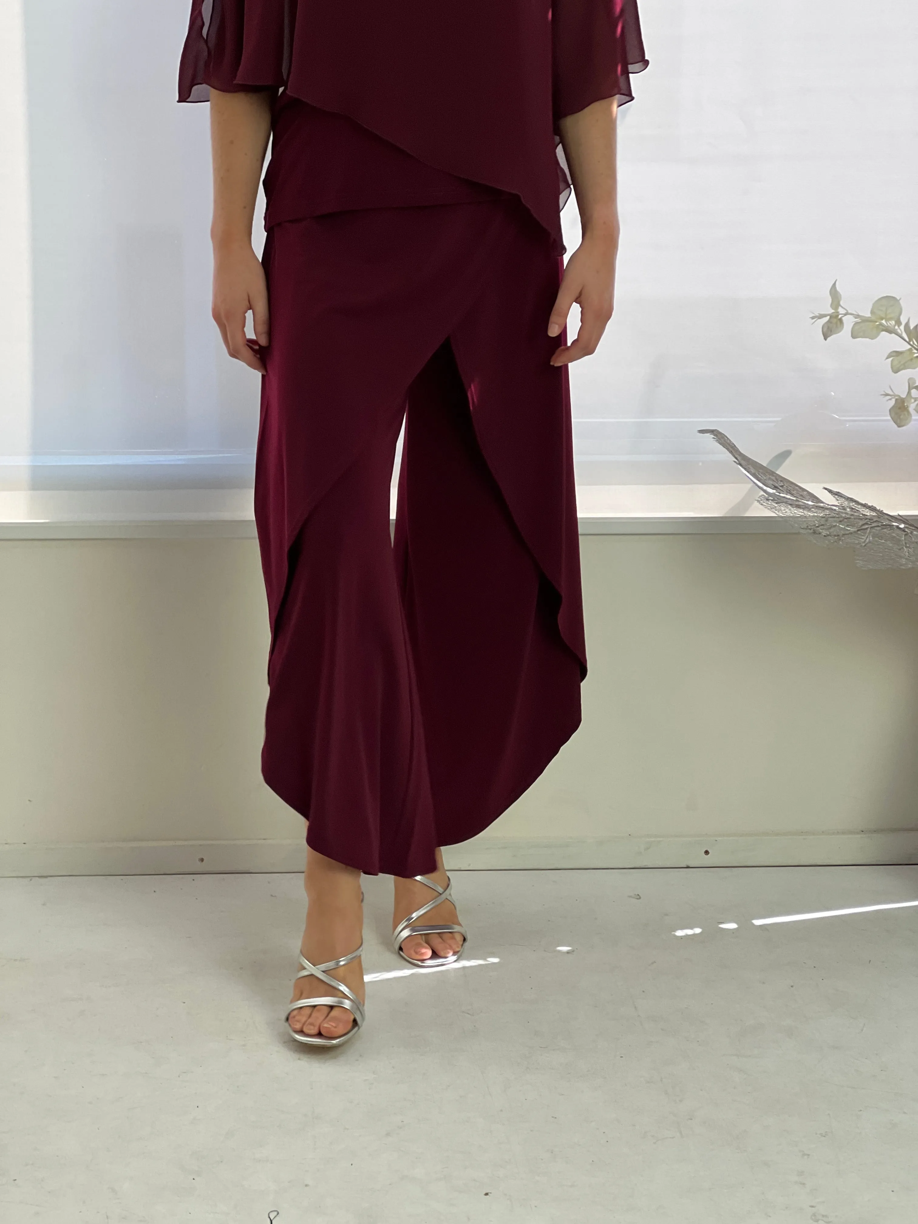 Pyrmont Burgundy Layered Pants