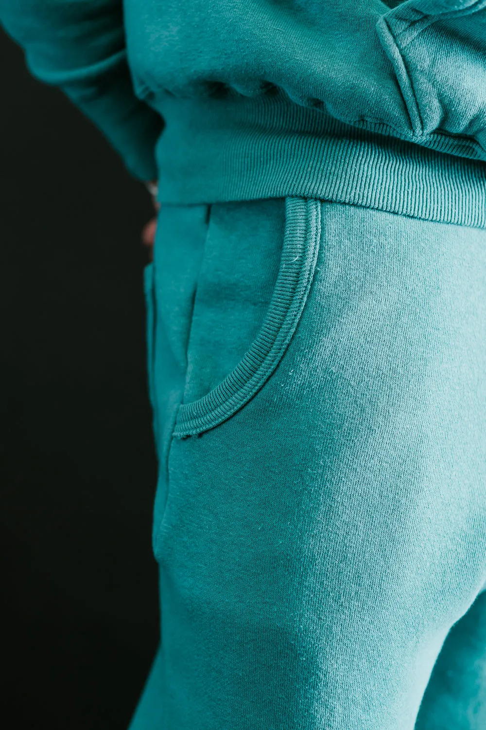 "Tsuriami" Loop Wheel Sweatpants - Turquoise