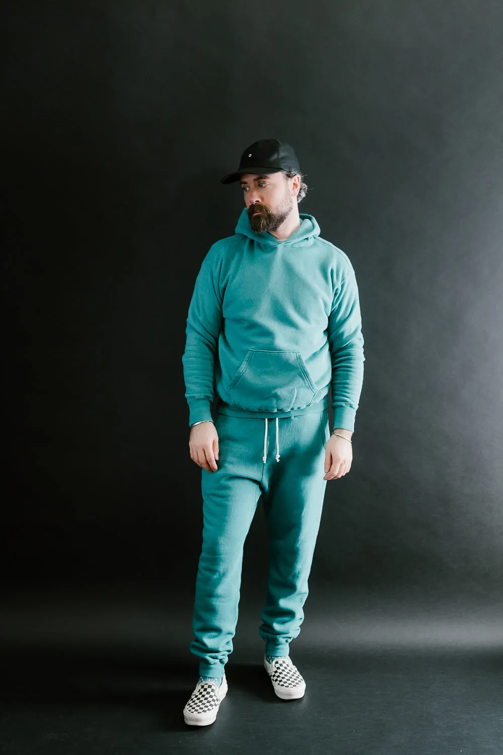 "Tsuriami" Loop Wheel Sweatpants - Turquoise