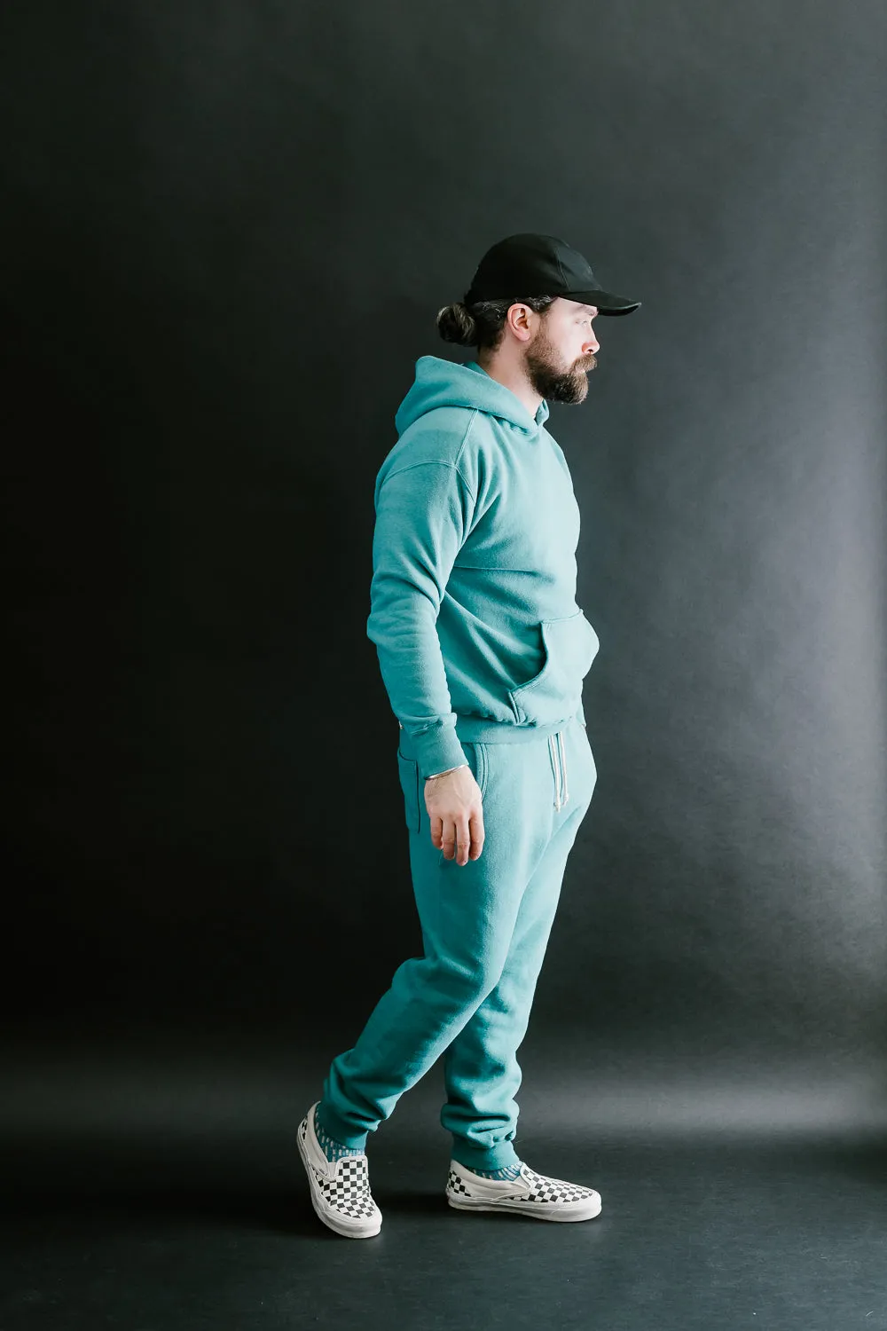 "Tsuriami" Loop Wheel Sweatpants - Turquoise