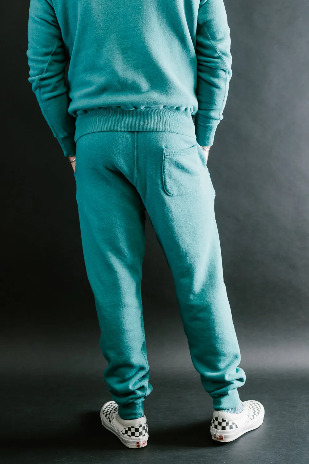 "Tsuriami" Loop Wheel Sweatpants - Turquoise