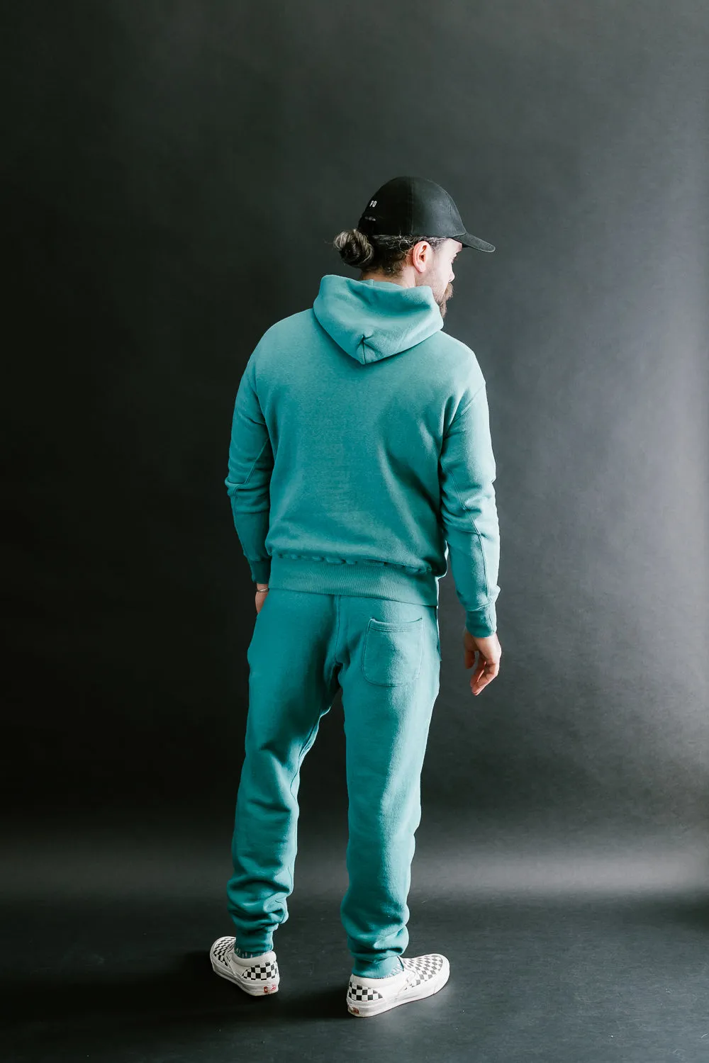 "Tsuriami" Loop Wheel Sweatpants - Turquoise