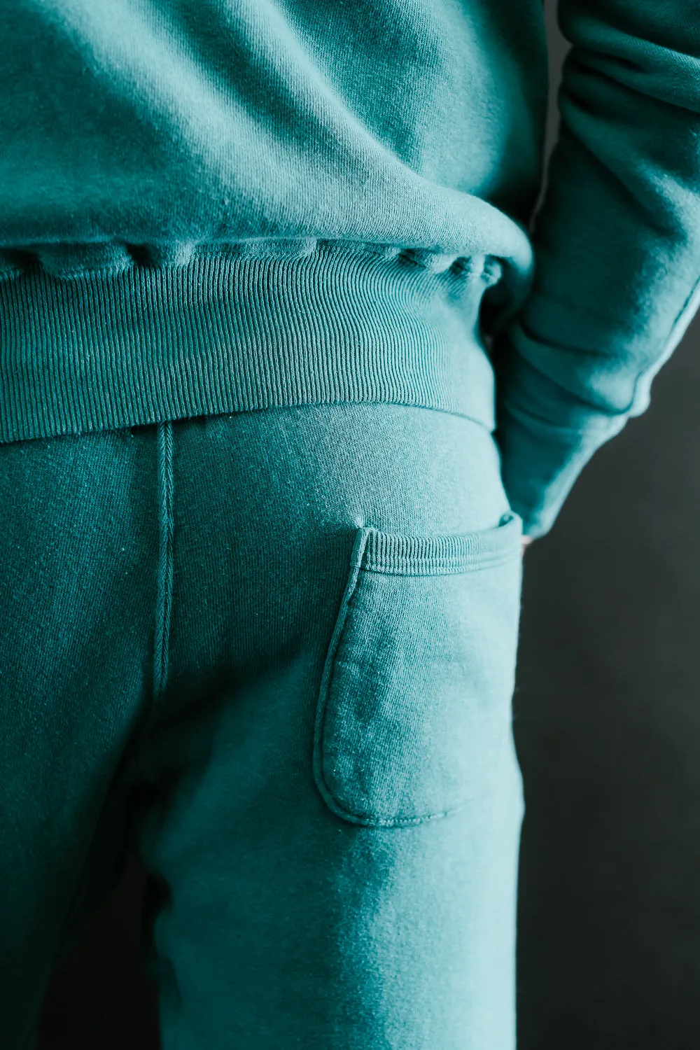 "Tsuriami" Loop Wheel Sweatpants - Turquoise