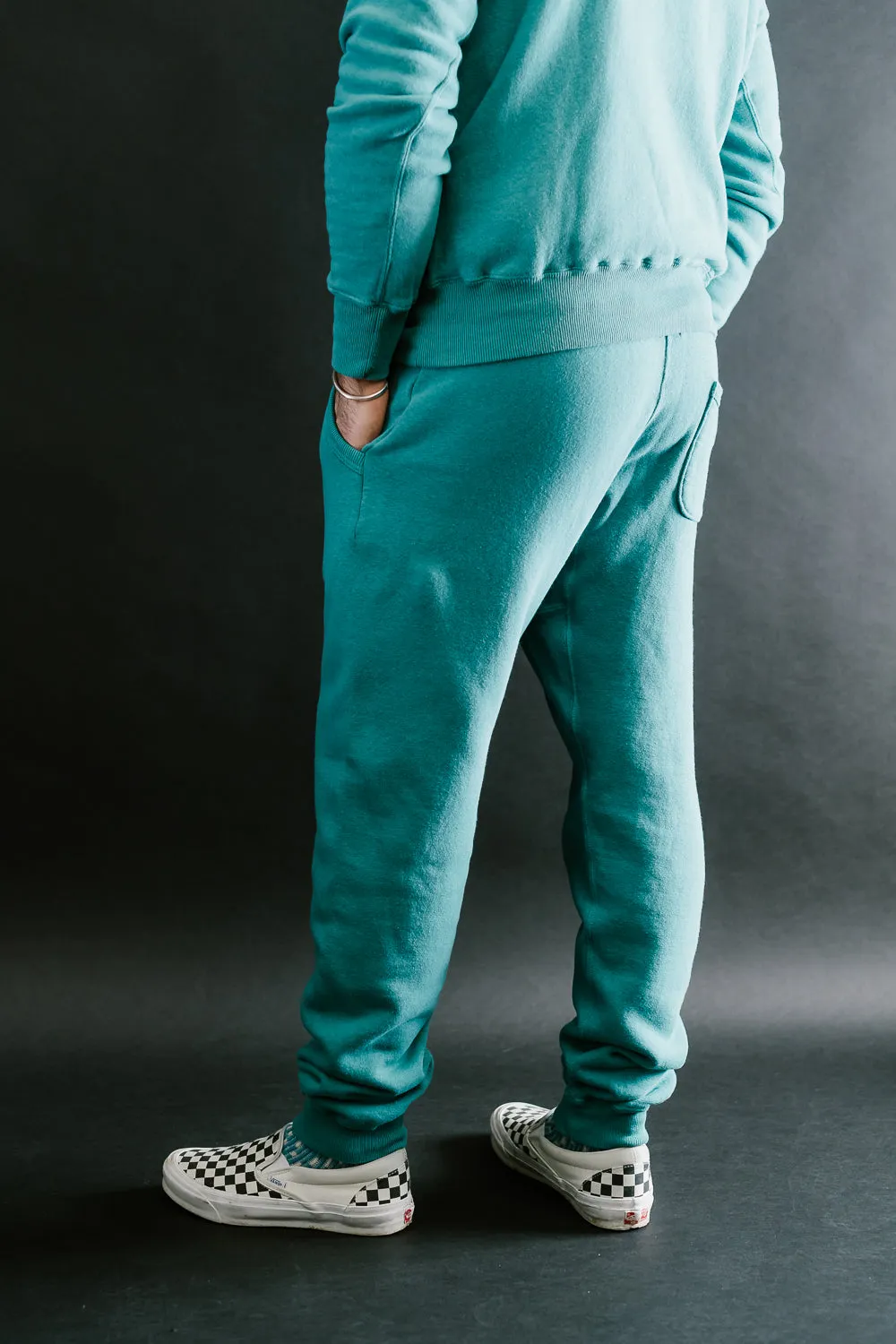 "Tsuriami" Loop Wheel Sweatpants - Turquoise