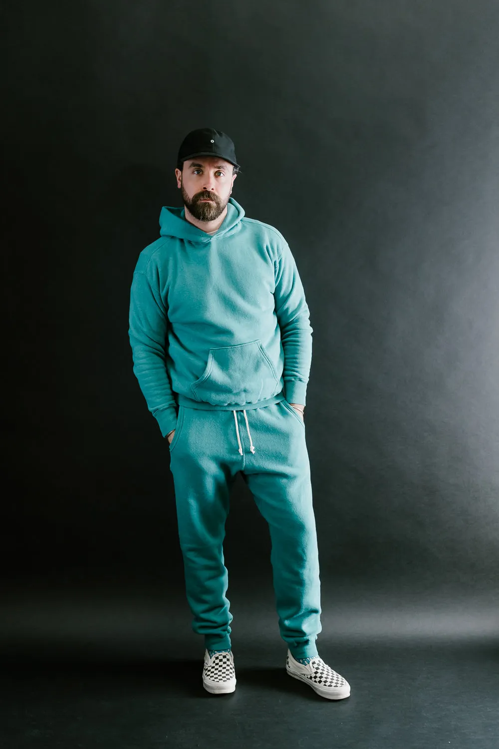 "Tsuriami" Loop Wheel Sweatpants - Turquoise