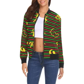 RBG KEMET All Over Print Bomber Jacket for Women