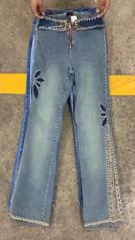 Retro revival unique jeans / Y2K 2024 (NS-221)