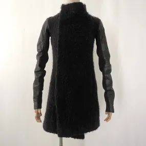 RICK OWENS Wool and Leather Coat