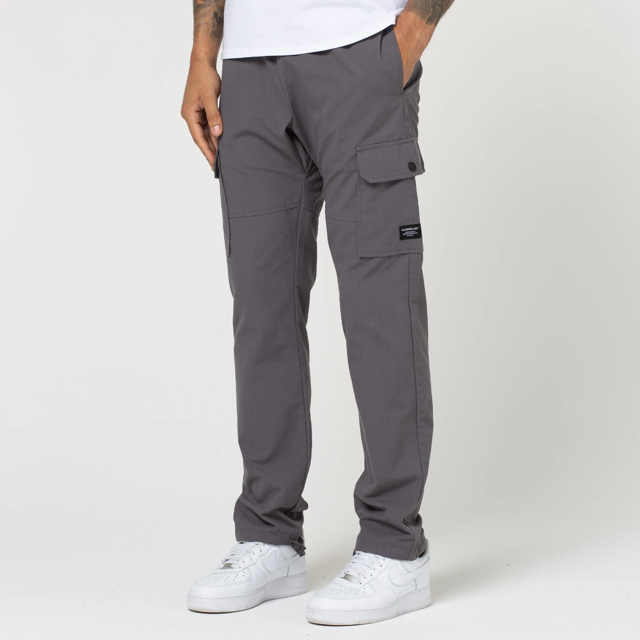 Ripstop Open Hem Cargo Pant | Charcoal