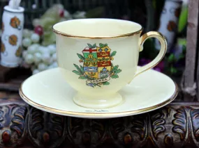 Royal Winton Grimwades Canada Crest Porcelain Cup and Saucer  11276