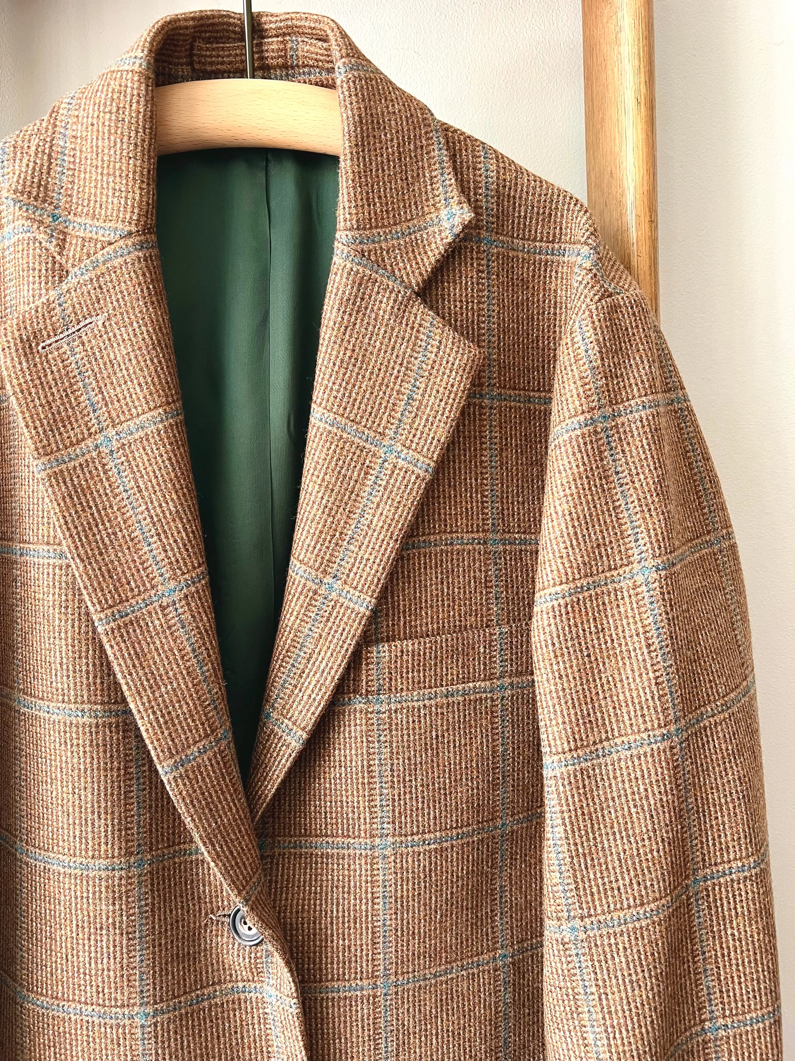 Scottish Merino Wool Blazer / Brown Cheviot