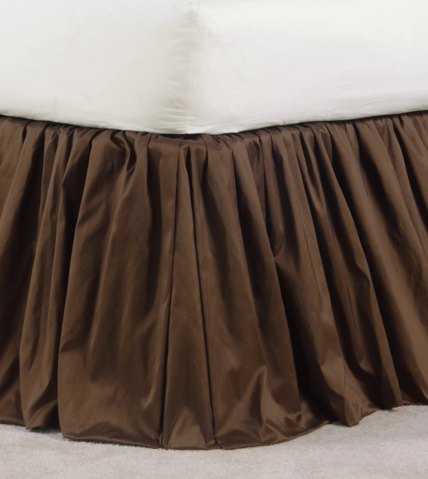 Serico Ruffled Brown Bed Skirt