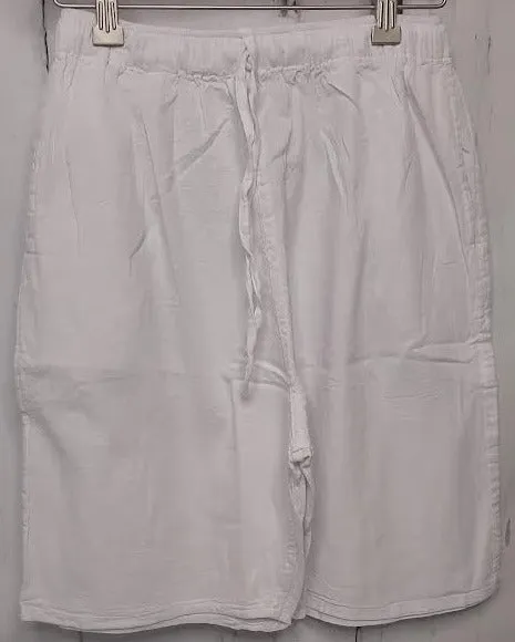 Short Pants Drawstring White Women's L0008