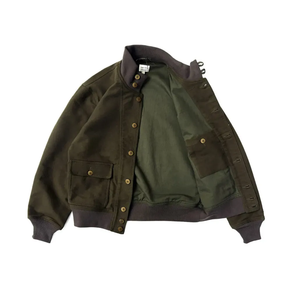 Short Pure Cotton Aviator Jacket for Men - Military Style Coat