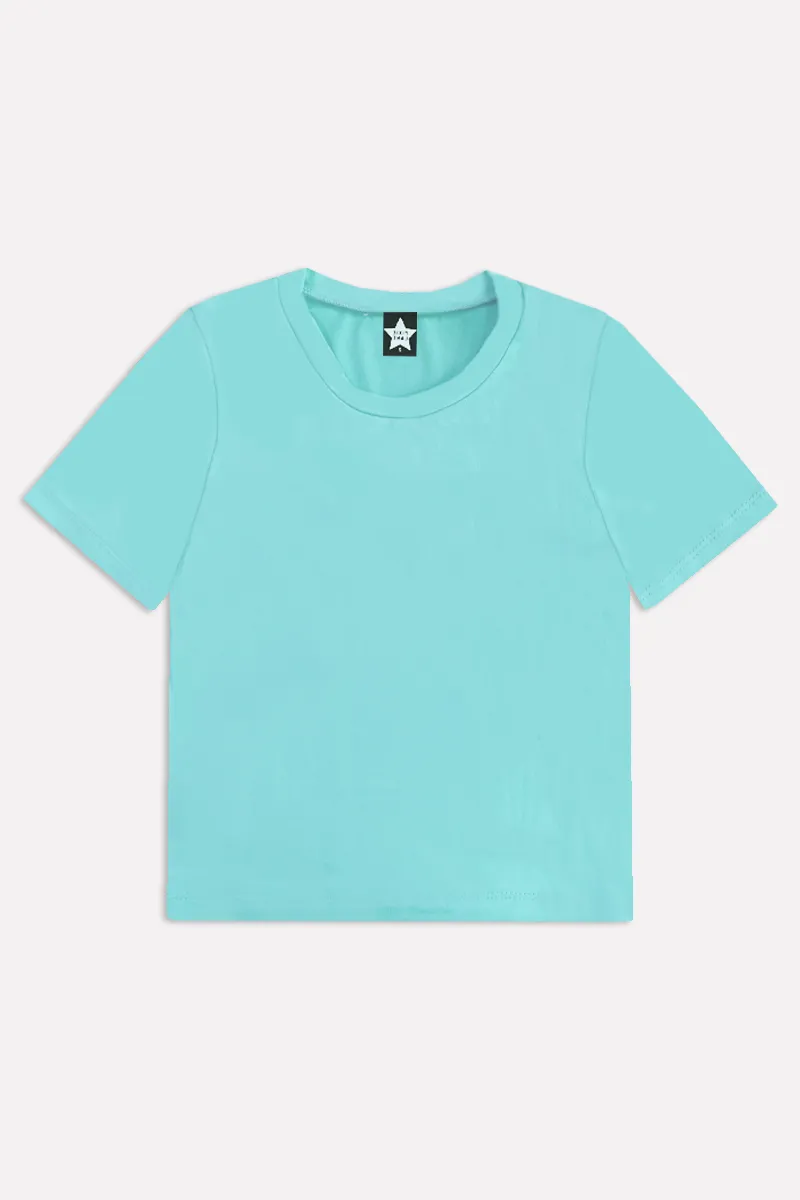 Simply Soft Short Sleeve Fitted Tee - Tropical Aqua