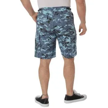 Sky Blue Digital Camouflage BDU Shorts