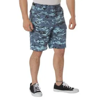 Sky Blue Digital Camouflage BDU Shorts