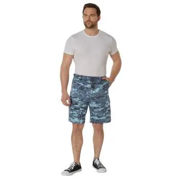 Sky Blue Digital Camouflage BDU Shorts