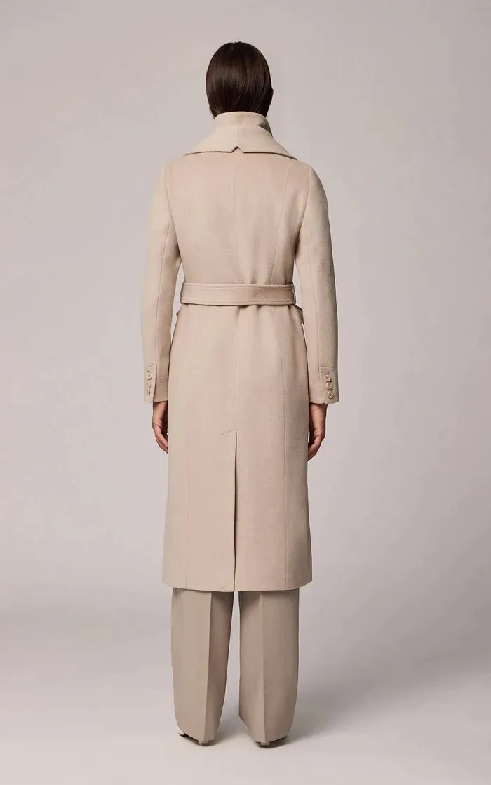 SOIA&KYO ILANA - Slim-Fit Classic Wool Coat With Bib Collar