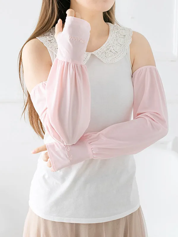 Solid Color Ice Silk Loose Sun Protection Sleevelet