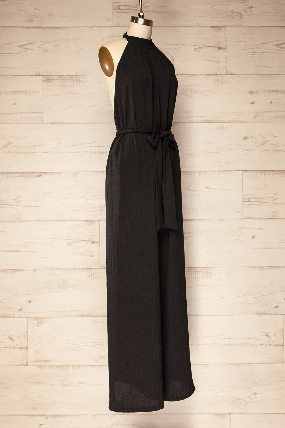 Tashkent | Black Halter Jumpsuit